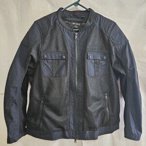 HARLEY-DAVIDSON MIXED MEDIA JACKET w/LINER BLACK MESH WOMENS 2XL 98112-23VW NWT